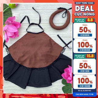 SET YẾM LỤA CHỤP SEN [nâu trơn] HÀNG CAO CẤP. lụa mềm mát, ko phai, ko xù, ko kích ứng da