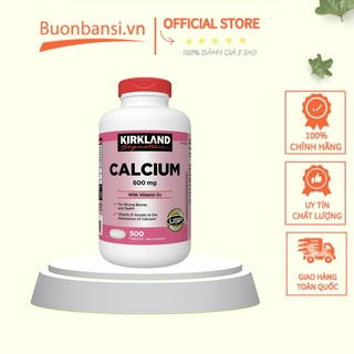 Viên kirkland calcium 600mg with vitamin d3 500 viên mỹ