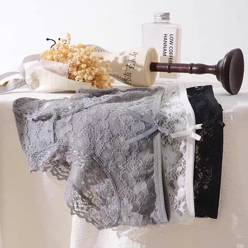 Quần lót ren đính nơ mềm mại quyến rũ