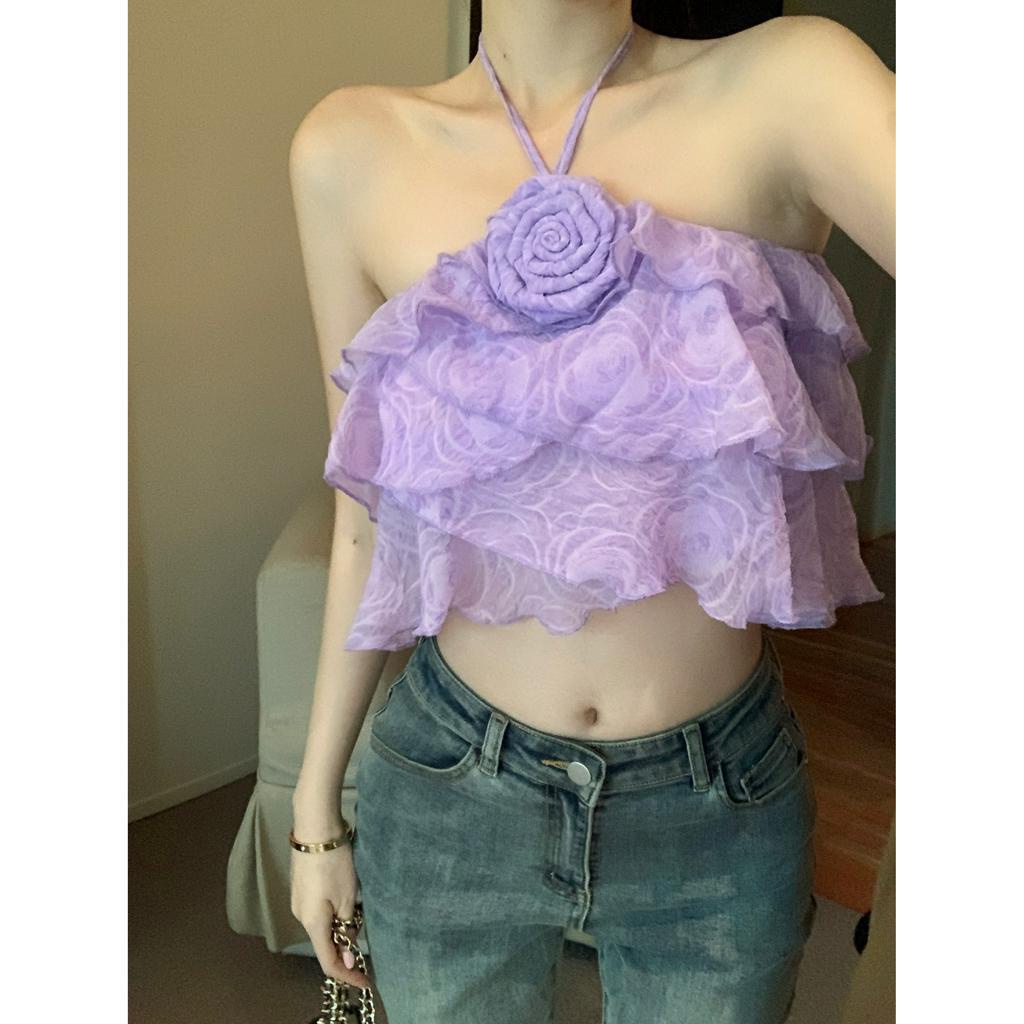 Áo Lửng Hai Dây Thời Trang Mùa Hè Quyến Rũ Cho Nữ