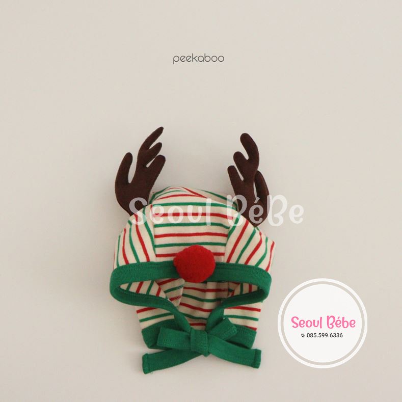 Mũ bông/tuần lộc Chris Peekaboo made in Korea