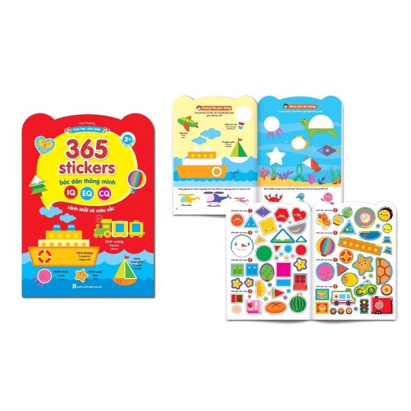 Sách - Combo 365 Stickers Bóc Dán Thông Minh (Dành Cho Trẻ Từ 2-6 Tuổi) - Giúp Bé Phát Triển IQ, EQ, CQ (Bộ 6 Cuốn)