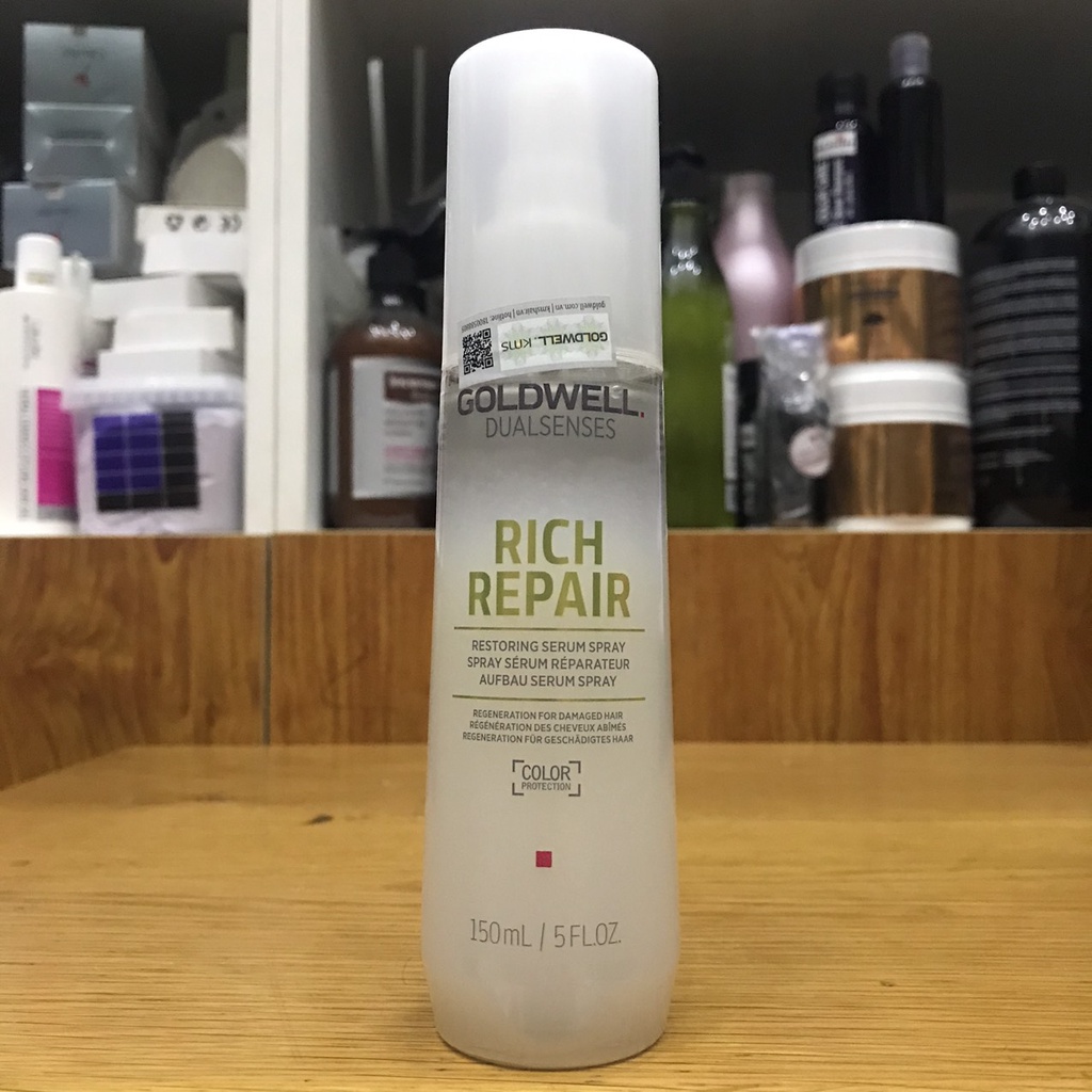 🇩🇪Goldwell🇩🇪Xịt xả khô siêu chăm sóc bảo vệ nhiệt cho tóc Restoring Serum Spray Goldwell Rich Repair 150ml