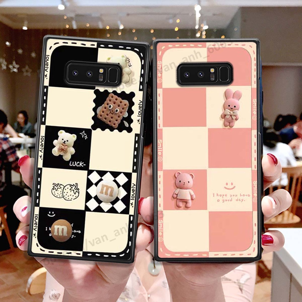 Ốp lưng Samsung Note 8 hình gấu, kẹo dễ thương cute
