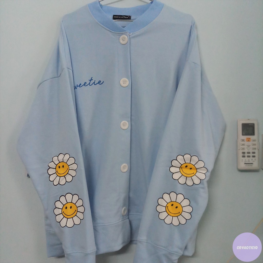 [Kèm hình thật] Áo khoác cardigan hoa cúc Sweet siêu cưng ulzzang cardigan cute style