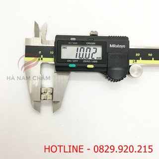 nam châm 1 rãnh phi 10mm dày 10mm mạ nikel