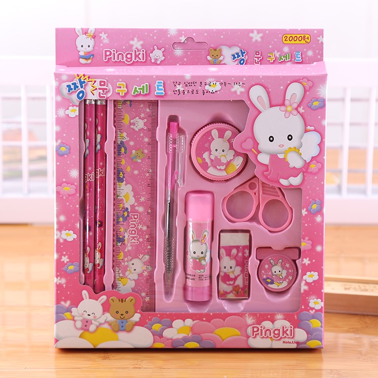 Set dụng cụ học tập 9 món cho bé trai bé gái Yoota Baby xinh xắn