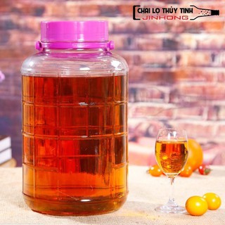 Bình ngâm rượu thủy tinhh 12 lít quai xách - Không van
