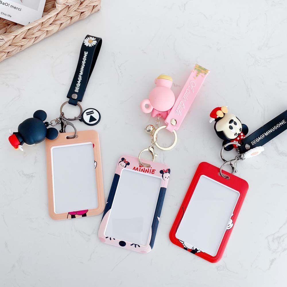 IVORY Dây Đeo Thẻ ID / Thẻ Ngân Hàng / Xe Bus Họa Tiết Hoạt Hình Mickey / Gấu Dễ Thương