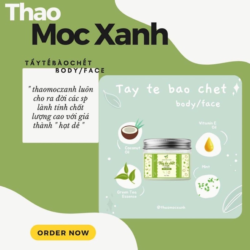 Tẩy Da Chết Thảo Mộc Xanh 100g