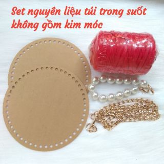Bộ nguyên liệu làm túi trong suốt bằng sợi vải