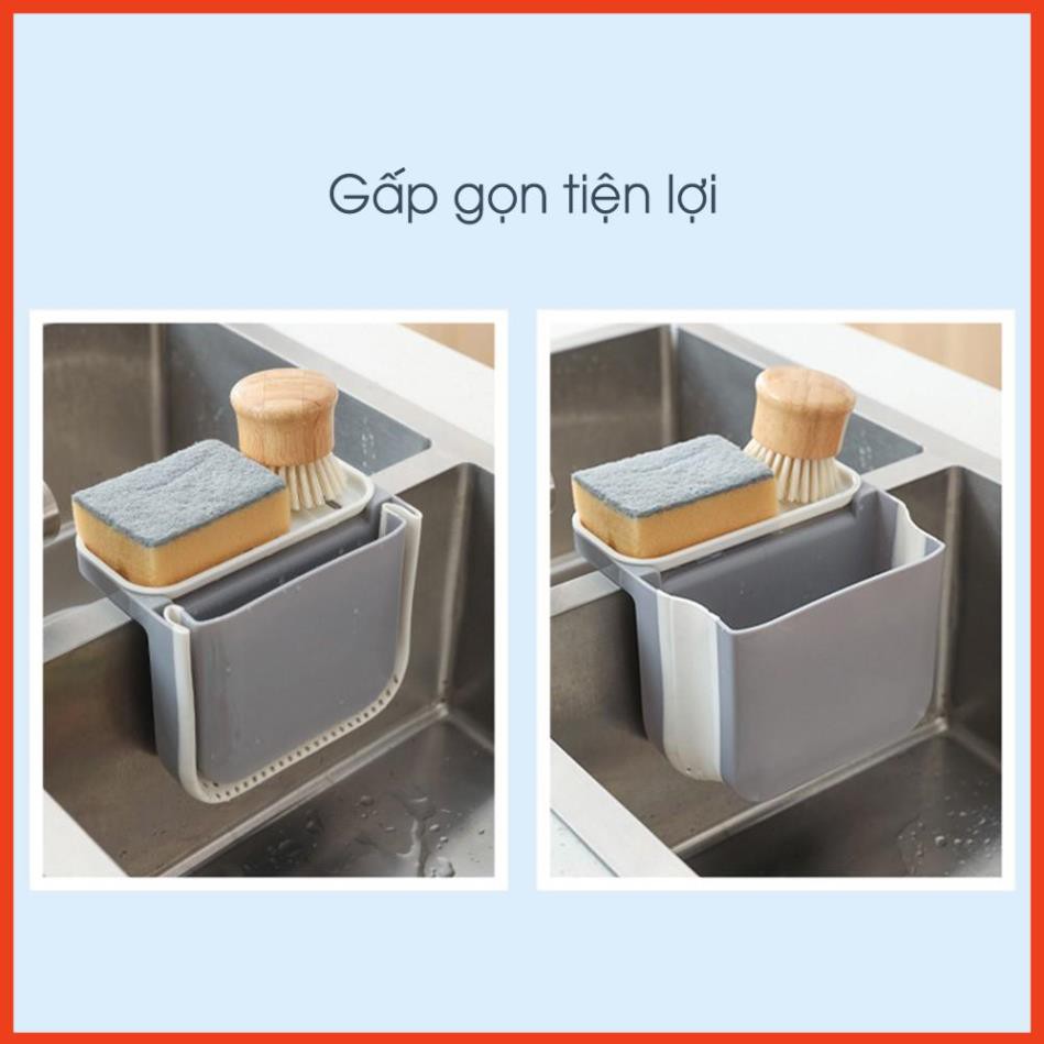 Rổ đựng đồ ăn thừa lắp bồn rửa bát kệ góc tam giác chặn lọc thức ăn rác thải gấp gọn