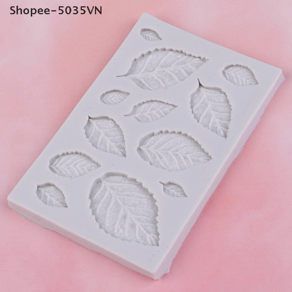 Khuôn silicone Tạo Hình Lá Hoa Hồng Làm Bánh / Xà Phòng 1.vn