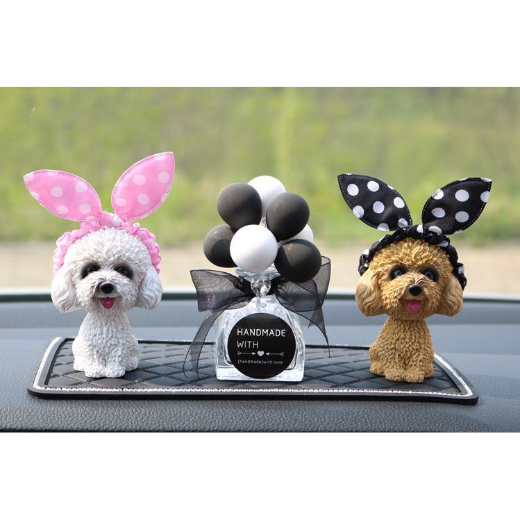 Tượng chó Poodle loại to đẹp trang trí xe hơi, bàn làm việc, làm quà tặng cực yêu - D&amp;A Shop.