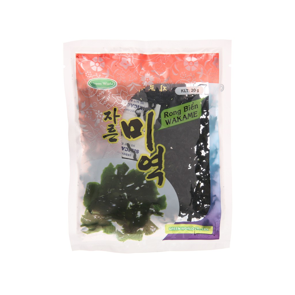 Rong biển nấu canh Wakame Green World 20g