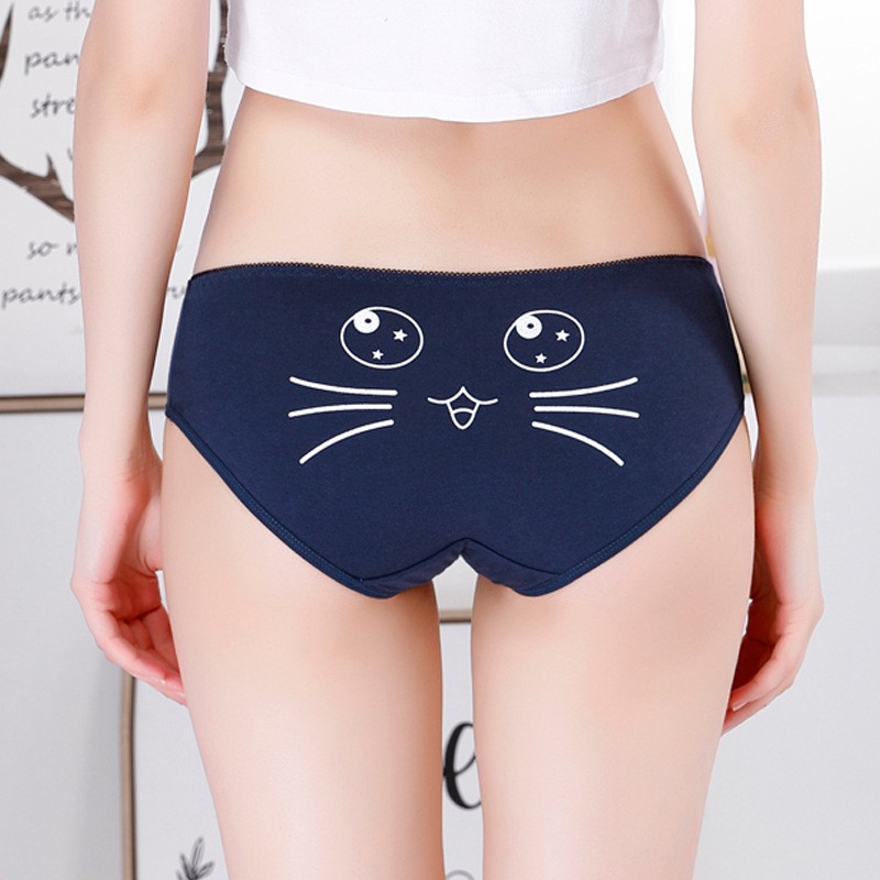Quần lót nữ cotton cao cấp co giãn kháng khuẩn in hình đáng yêu dễ thương QL45 | BigBuy360 - bigbuy360.vn