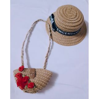 Nón cói và giỏ cói đi biển cho BJD