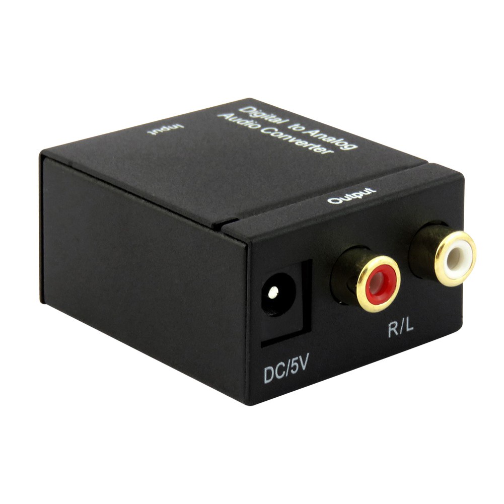 Universal Optical Coax Digital Toslink To Analog Audio RCA L/R Adapter