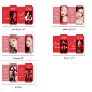 Bộ 10 bao lì xì Tết BLACKPINK - Olens có chữ ký mặt sau (có in theo yêu cầu)