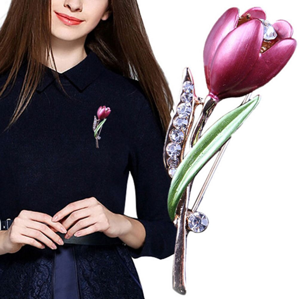 Ghim cài áo hình hoa tulip sang trọng thanh lịch