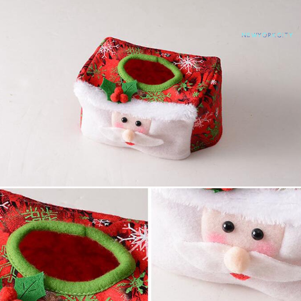 Vỏ Bọc Hộp Đựng Khăn Giấy Chống Mài Mòn In Họa Tiết Ông Già Noel Giáng Sinh Trang Trí Nhà Cửa