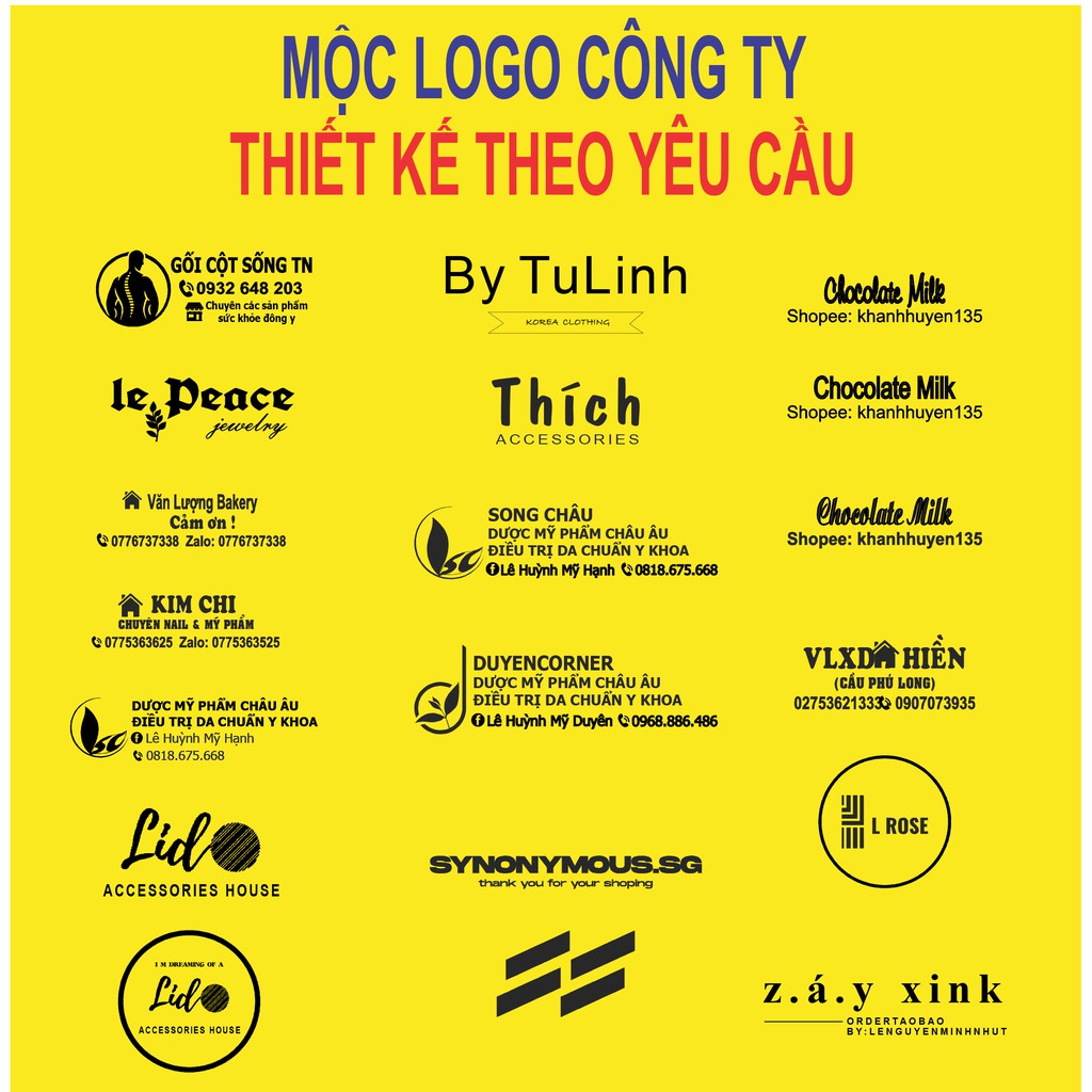 Mộc công ty, mộc logo, mộc shop bán hàng, mộc theo yêu cầu