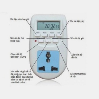 Ổ cắm hẹn giờ tự động tắt mở spk6789