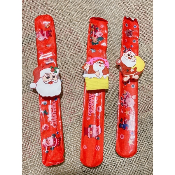 Đồng hồ- vòng tay đồ chơi ông già noel có đèn nhấp nháy cho bé