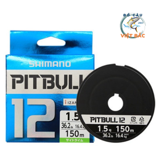 Dù câu cá shimano pitbull x12 150m dây câu cá pe dây dù câu cá cao cấp siêu chịu tải đồ câu việt bắc
