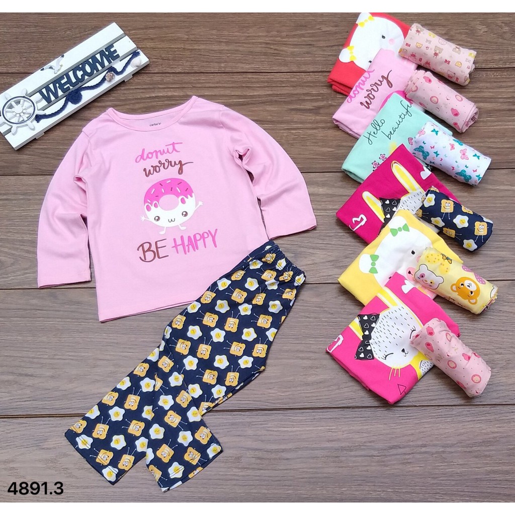 Bộ cotton bé gái