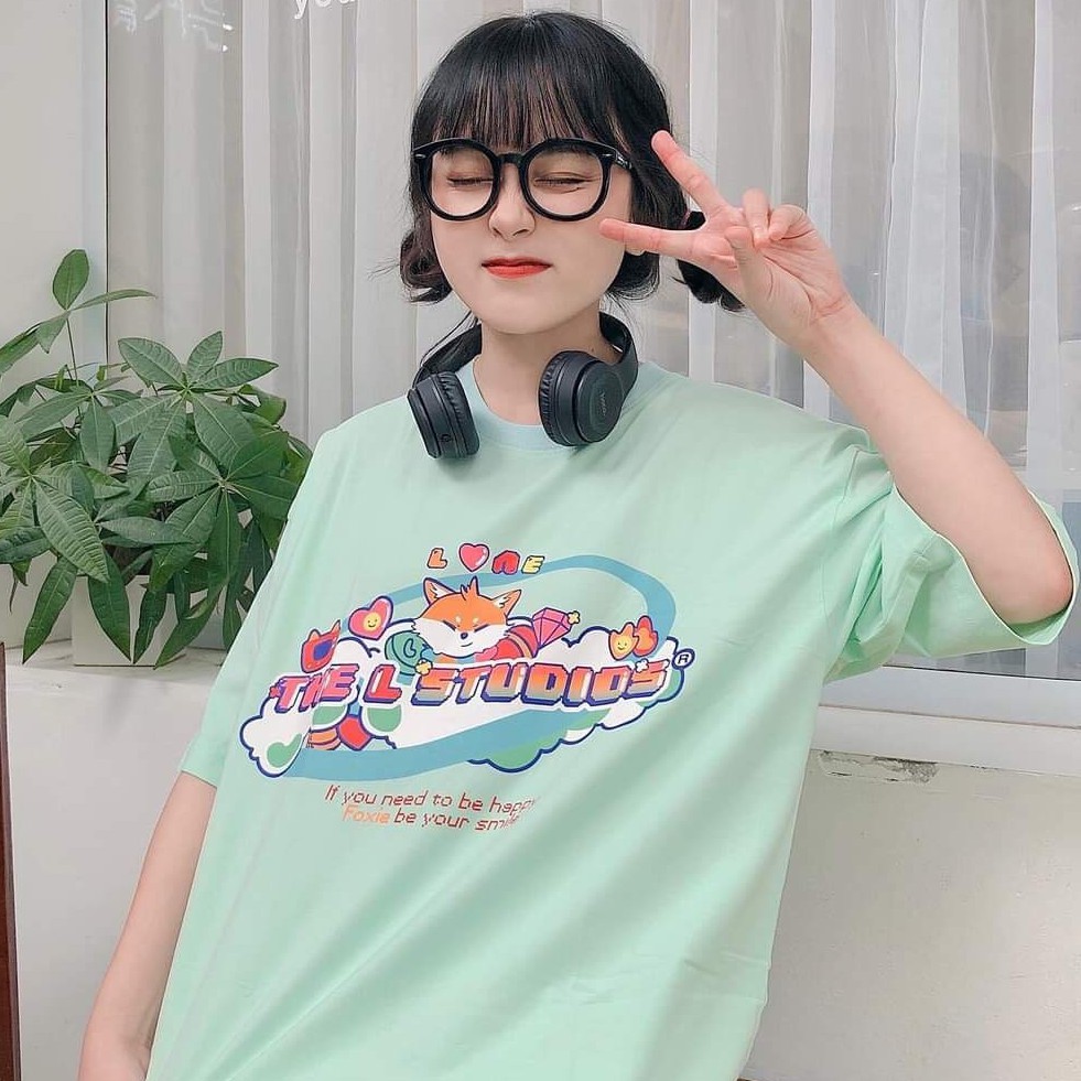 Áo Thun in hình thời trang unisex phong cách oversize THE L Tee phông cotton co giãn cặp đôi nam nữ tay lỡ mùa hè đẹp