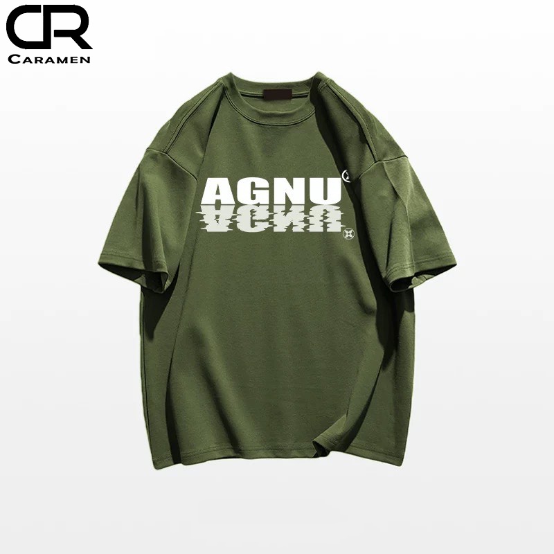 Áo Thun Nam Nữ Unisex Tay Lỡ Rộng In chữ AGNU