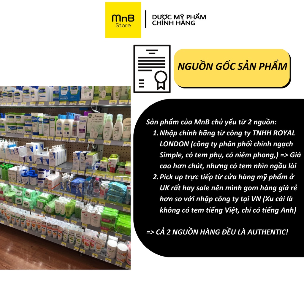 Combo Simple Toner Simple Sữa Rửa Mặt Simple Tẩy Trang Simple