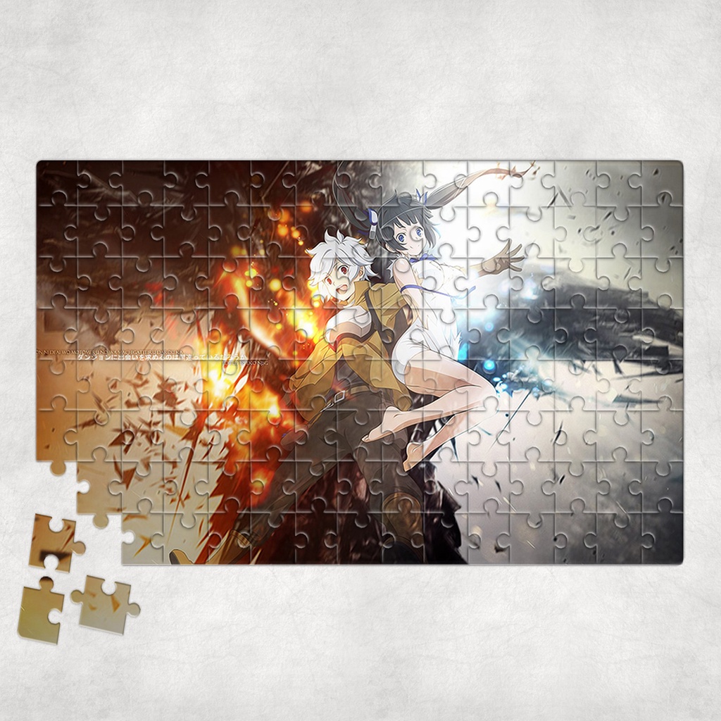 Tranh ghép hình A4, A5 Anime, xếp hình IS IT WRONG TO TRY TO PICK UP GIRLS IN A DUNGEON - Mẫu 1