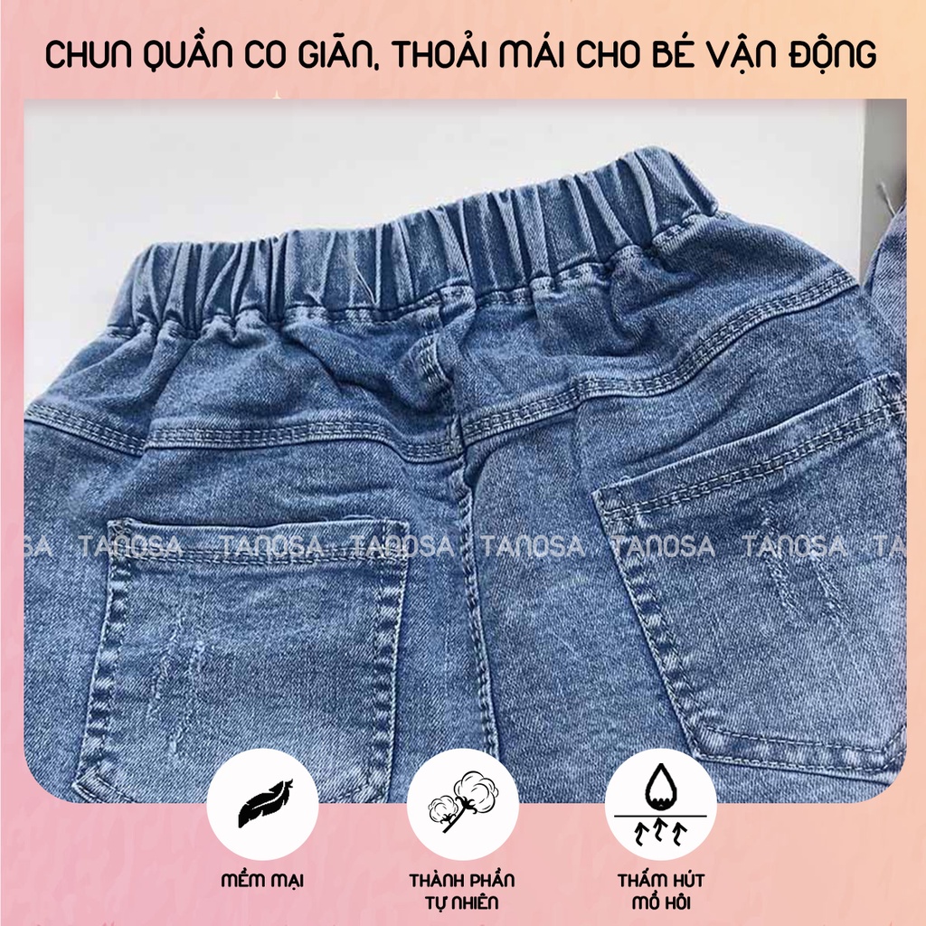 Quần bò jean TANOSA in hoạt hình Xiliba cho bé trai và gái từ 15-30kg