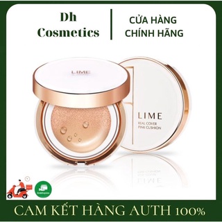 Phấn nước Cushion Lime Real Cover Pink Cushion SPF 50+/ PA+++ (Hộp 1 lõi) 20g