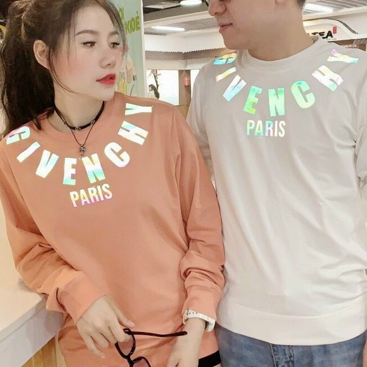 Áo thun nam nữ dài tay chữ Given.Chy phản quang vòng cổ 7 màu đa sắc ( siêu đẹp và thêm ảnh thật ạ ) | BigBuy360 - bigbuy360.vn