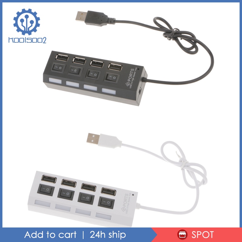 Bộ Chia 4 Cổng Usb 2.0 480 Mbps Kèm Công Tắc On / Off Cho Pc Laptop