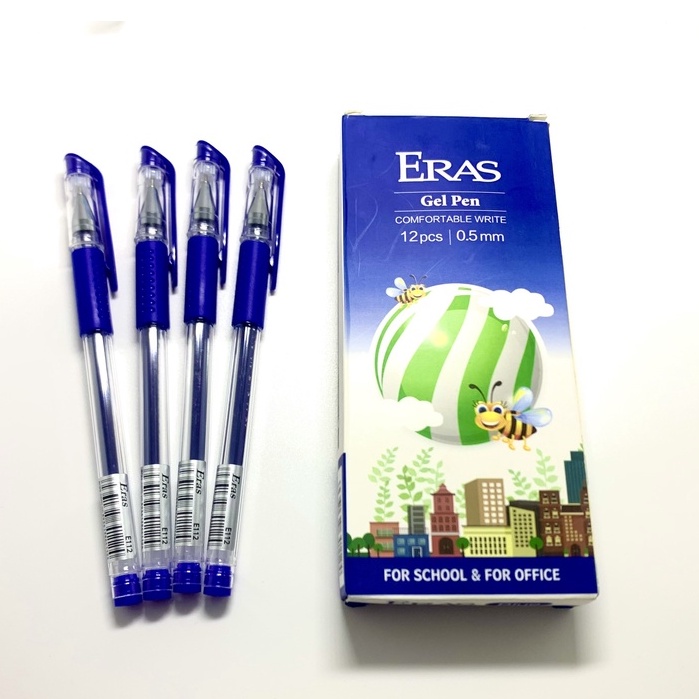 1 hộp Bút Gel Eras E112, Bút nước dành cho học sinh và văn phòng