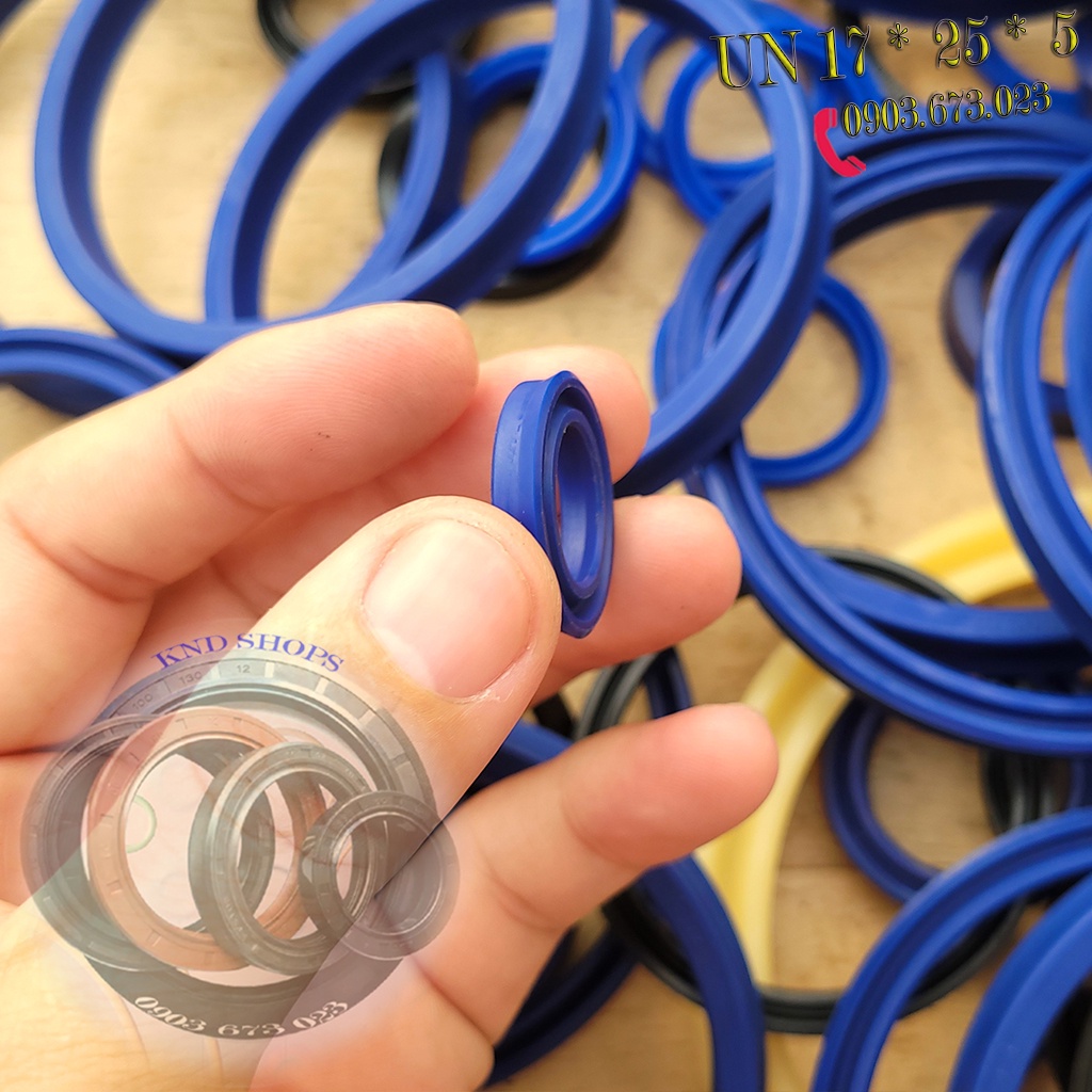 Gioăng phớt thủy lực trục 17mm &18mm UN DZ 17*25*5 | DZ UN 18*28*8,... chuyên cho máy đào, máy xúc, xe nâng