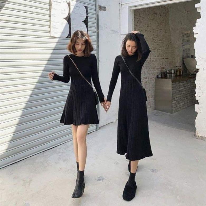 Váy len đôi bạn thân chị em hàng QC