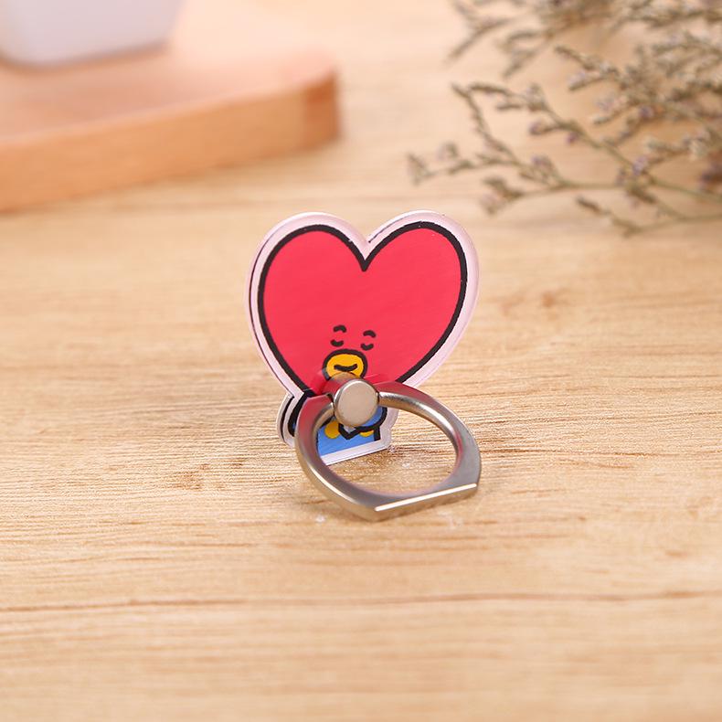 New BT21 Cartoon Character Chimmy Cooky RJ Cute Animals Phone Ring Holder Desktop Phone Bracket Dây điện thoại di động | BigBuy360 - bigbuy360.vn