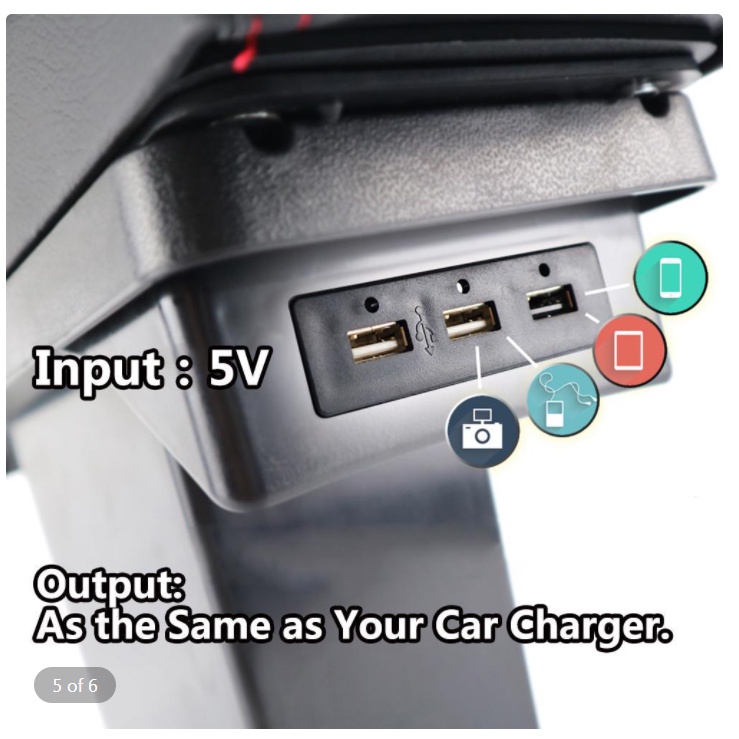 Hộp tỳ tay, đệm tỳ tay lắp cho xe Suzuki Vitara dạng khối tích hợp 3 cổng USB, Armrest box for Suzuki Vitara