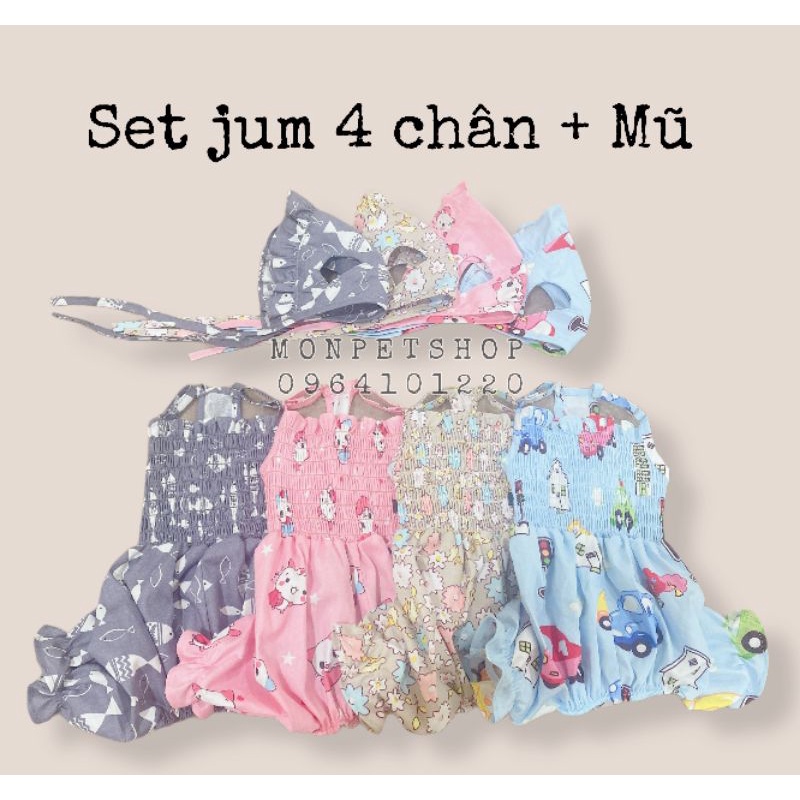 [Siêu Sale] jum yếm + mũ cho thú cưng