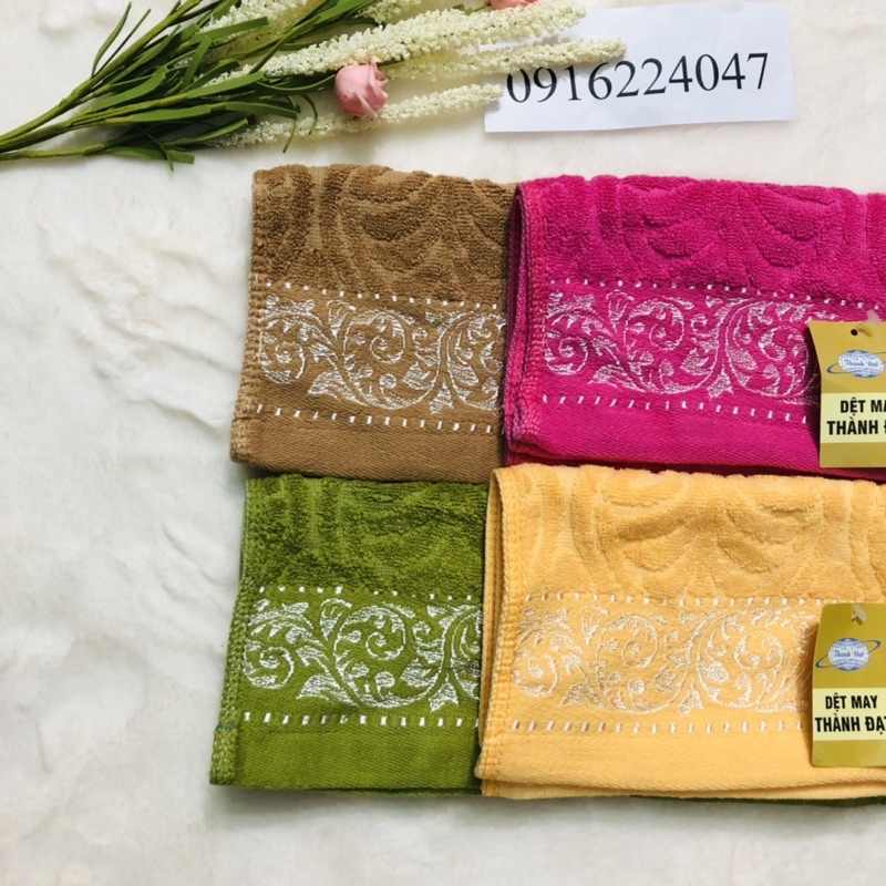 Khăn mặt Việt Nam hàng cao cấp, khăn lông phối thêu xịn