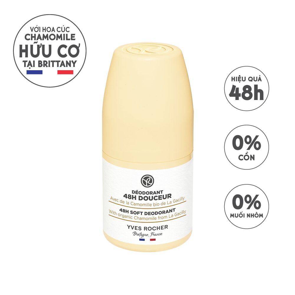 Lăn khử mùi Yves Rocher 48H SOFT DEODORANT 50ML