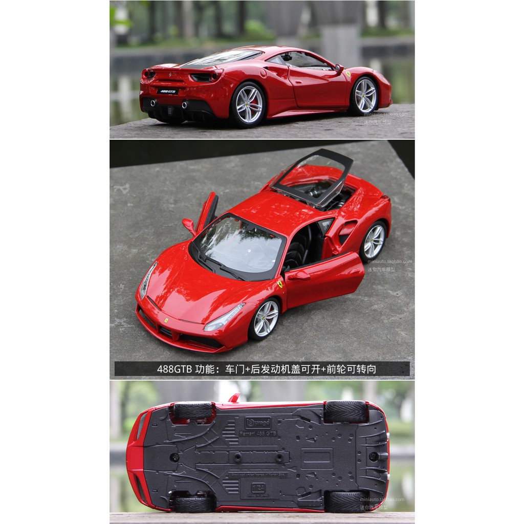 Xe mô hình Ferrari 488 GTB 1:24 Bburago