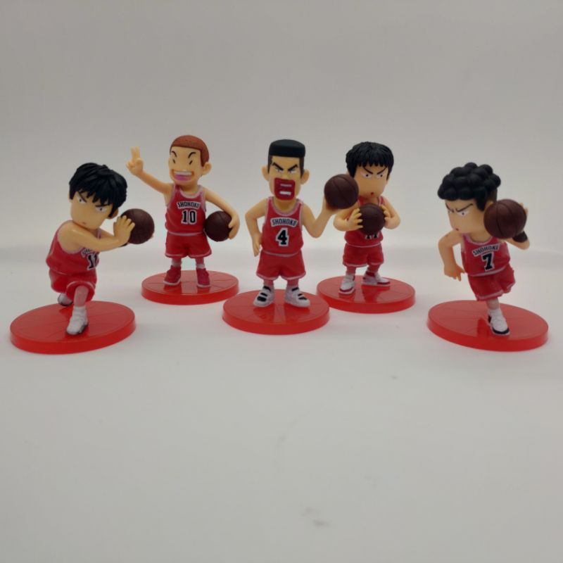 COMBO 5 NHÂN VẬT mô hình Slam Dunk đội bóng rổ honoko sakugari chibi figure anime slam dunk cao thủ bóng rổ