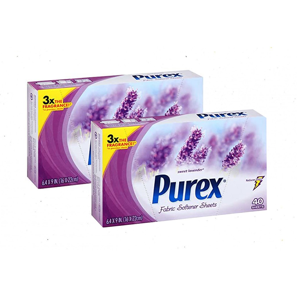 COMBO 2 HỘP GIẤY THƠM QUẦN ÁO LAVENDER PUREX MỸ 40 TỜ,NHẬP KHẨU 100% TỪ MỸ,HƯƠNG THƠM DỊU NHẸ KÉO DÀI,XUA ĐUỔI CÔN TRÙNG