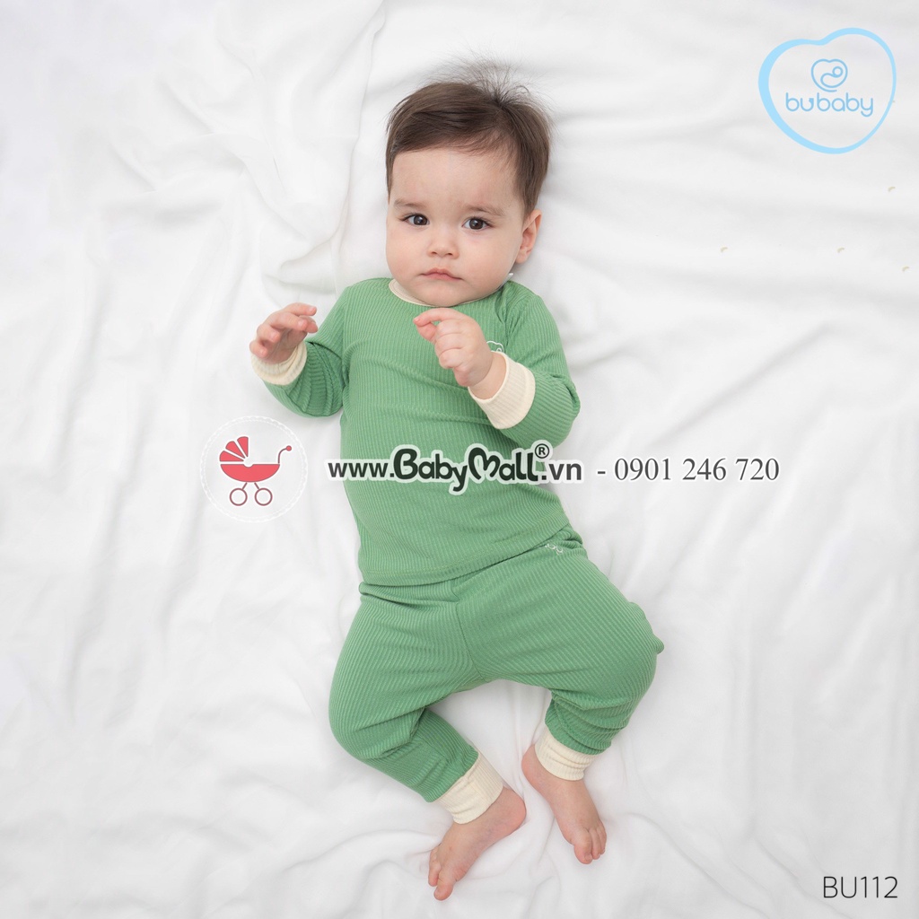 Bubaby Bộ dài tay cổ tròn- Candie Molist BMD110401